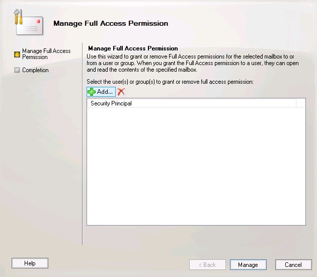 Exchange delegateaccess