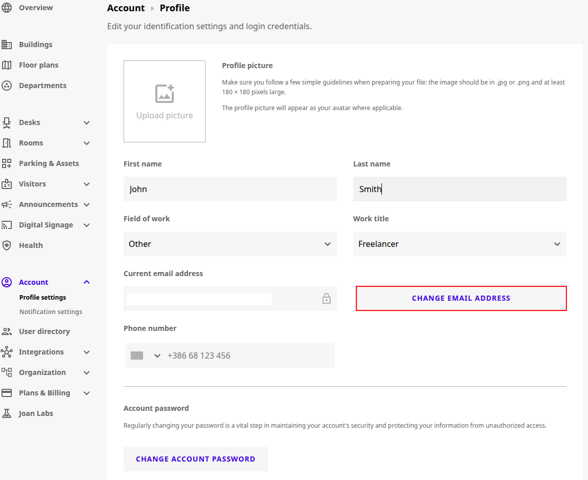 kb article profile account