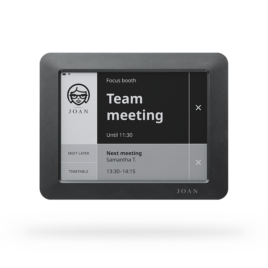 Our Joan 6" touch screen terminal in graphite black