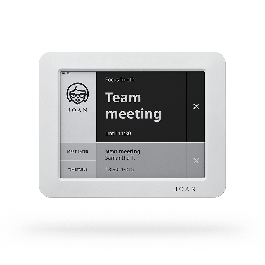 Our Joan 6" touch screen terminal in slate gray