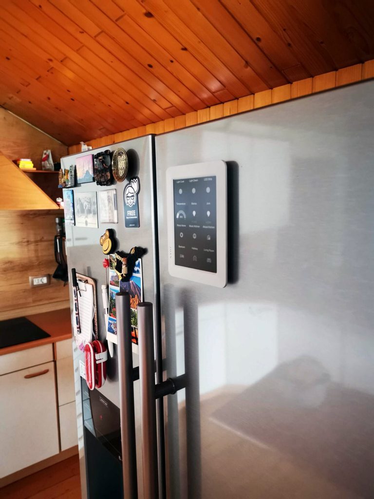 joan automation system on the kitchen fridge