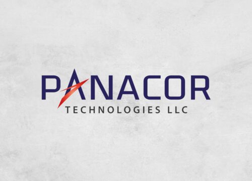 Panacor Technologies LLC logo with a lightning bolt graphic on a light gray textured background.