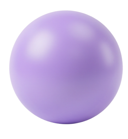 Smooth matte lavender-purple sphere on a white background, used as a decorative or comparison visual element.